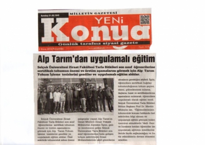 Yeni Konya - Alp Tarım'dan uygulamalı eğitim